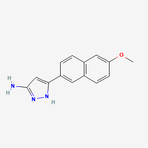 5-(6-methoxynaphthalen-2-yl)-1H-pyrazol-3-amine