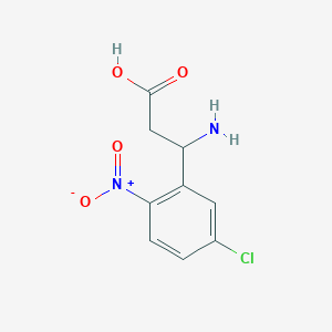 molecular formula C9H9ClN2O4 B15147352 3-Amino-3-(5-chloro-2-nitrophenyl)propanoic acid CAS No. 63235-32-5