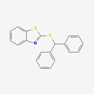 molecular formula C20H15NS2 B15147389 2-[(Diphenylmethyl)sulfanyl]-1,3-benzothiazole 