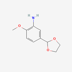 molecular formula C10H13NO3 B1514739 5-(1,3-Dioxolan-2-yl)-2-methoxyaniline 