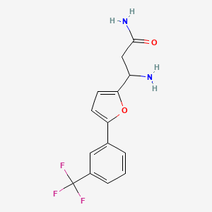 3-Amino-3-(5-(3-(trifluoromethyl)phenyl)furan-2-yl)propanamide