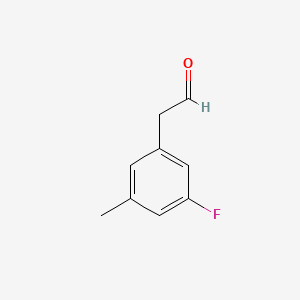 molecular formula C9H9FO B15147402 2-(3-Fluoro-5-methylphenyl)acetaldehyde 