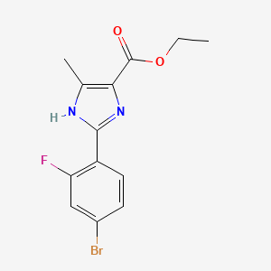 molecular formula C13H12BrFN2O2 B15147409 ethyl 2-(4-bromo-2-fluorophenyl)-5-methyl-1H-imidazole-4-carboxylate CAS No. 1260676-20-7