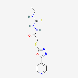 N-ethyl-2-({[5-(pyridin-4-yl)-1,3,4-oxadiazol-2-yl]sulfanyl}acetyl)hydrazinecarbothioamide