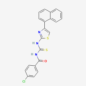 4-chloro-N-{[4-(naphthalen-1-yl)-1,3-thiazol-2-yl]carbamothioyl}benzamide