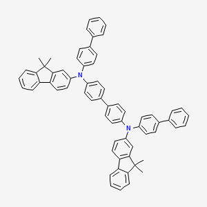 molecular formula C66H52N2 B15147530 N-[4-[4-(N-(9,9-dimethylfluoren-2-yl)-4-phenylanilino)phenyl]phenyl]-9,9-dimethyl-N-(4-phenylphenyl)fluoren-2-amine CAS No. 216453-94-0