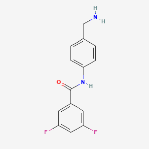 molecular formula C14H12F2N2O B15147534 N-[4-(Aminomethyl)phenyl]-3,5-difluorobenzamide CAS No. 1016496-43-7