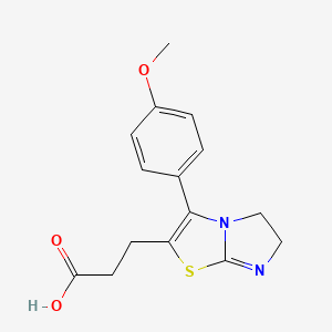 3-[3-(4-Methoxyphenyl)-5,6-dihydroimidazo[2,1-b][1,3]thiazol-2-yl]propanoic acid