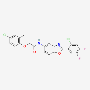 molecular formula C22H14Cl2F2N2O3 B15147562 N-[2-(2-chloro-4,5-difluorophenyl)-1,3-benzoxazol-5-yl]-2-(4-chloro-2-methylphenoxy)acetamide 