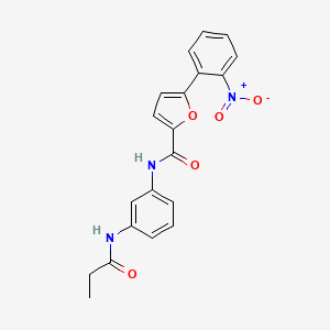 molecular formula C20H17N3O5 B15147570 5-(2-nitrophenyl)-N-[3-(propanoylamino)phenyl]furan-2-carboxamide 