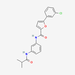 5-(3-chlorophenyl)-N-{3-[(2-methylpropanoyl)amino]phenyl}furan-2-carboxamide