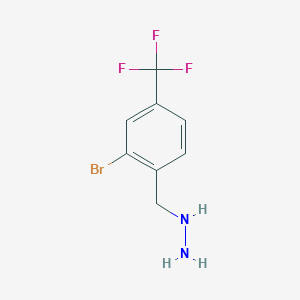 {[2-Bromo-4-(trifluoromethyl)phenyl]methyl}hydrazine