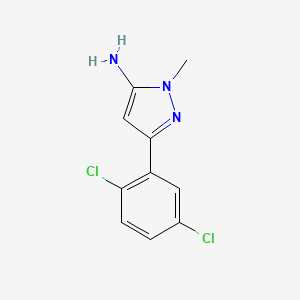 molecular formula C10H9Cl2N3 B15147596 3-(2,5-Dichlorophenyl)-1-methyl-1H-pyrazol-5-amine 