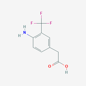 molecular formula C9H8F3NO2 B15147598 4-Amino-3-trifluoromethylphenylacetic acid 