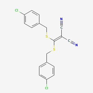 {Bis[(4-chlorobenzyl)sulfanyl]methylidene}propanedinitrile