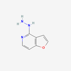 molecular formula C7H7N3O B15147609 4-Hydrazinylfuro[3,2-c]pyridine 