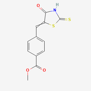 molecular formula C12H9NO3S2 B15147630 Methyl 4-[(4-oxo-2-sulfanylidene-1,3-thiazolidin-5-ylidene)methyl]benzoate 