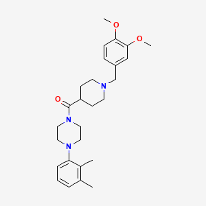 molecular formula C27H37N3O3 B15147634 [1-(3,4-Dimethoxybenzyl)piperidin-4-yl][4-(2,3-dimethylphenyl)piperazin-1-yl]methanone 