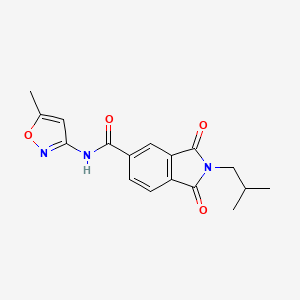 molecular formula C17H17N3O4 B15147657 N-(5-methyl-1,2-oxazol-3-yl)-2-(2-methylpropyl)-1,3-dioxoisoindole-5-carboxamide 