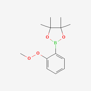 molecular formula C13H19BO4 B15147687 4,4,5,5-Tetramethyl-2-[2-(methylperoxy)phenyl]-1,3,2-dioxaborolane 