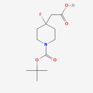 molecular formula C12H20FNO4 B1514773 2-(1-(Tert-butoxycarbonyl)-4-fluoropiperidin-4-yl)acetic acid 