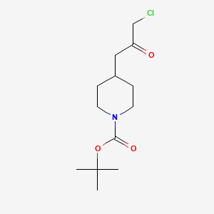 molecular formula C13H22ClNO3 B15147759 Tert-butyl 4-(3-chloro-2-oxopropyl)piperidine-1-carboxylate 