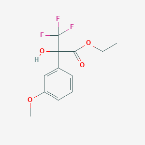 molecular formula C12H13F3O4 B15147786 3,3,3-Trifluoro-2-hydroxy-2-(3-methoxyphenyl)propionic acid ethyl ester 