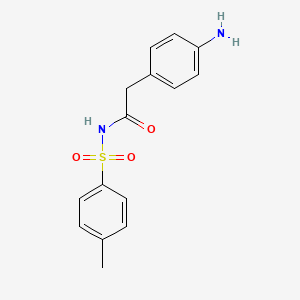 molecular formula C15H16N2O3S B15147799 N-[2-(4-Amino-phenyl)-acetyl]-4-methyl-benzenesulfonamide CAS No. 402513-98-8