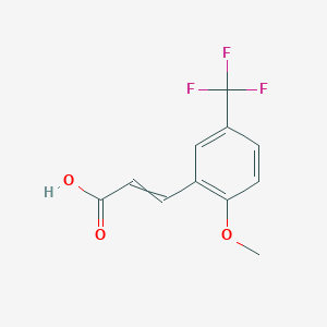 (2E)-3-[2-methoxy-5-(trifluoromethyl)phenyl]prop-2-enoic acid