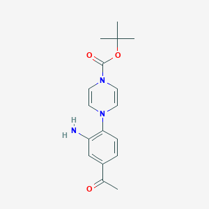 1-Boc-4-(4-acetyl-2-amino-phenyl)-4H-pyrazine