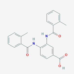 molecular formula C23H20N2O4 B15147849 3,4-Bis[(2-methylbenzoyl)amino]benzoic acid 