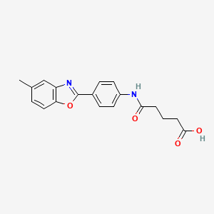 5-{[4-(5-Methyl-1,3-benzoxazol-2-yl)phenyl]amino}-5-oxopentanoic acid