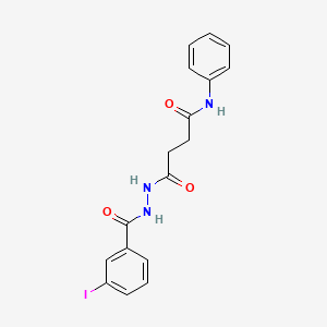 4-{2-[(3-iodophenyl)carbonyl]hydrazinyl}-4-oxo-N-phenylbutanamide