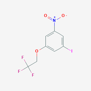 molecular formula C8H5F3INO3 B15147930 1-Iodo-3-nitro-5-(2,2,2-trifluoroethoxy)benzene 