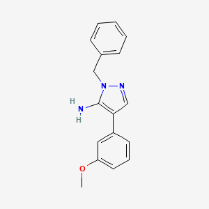 2-Benzyl-4-(3-methoxyphenyl)pyrazol-3-amine