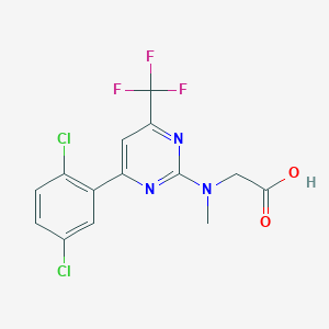 N-[6-(2,5-Dichlorophenyl)-4-(trifluoromethyl)pyrimidin-2-yl]-N-methylglycine