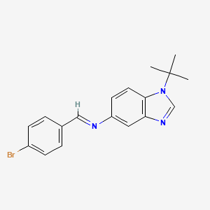 N-[(E)-(4-bromophenyl)methylidene]-1-tert-butyl-1H-benzimidazol-5-amine