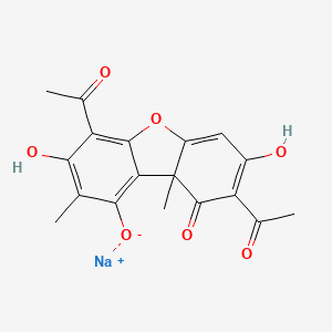 (+)-2,6-Diacetyl-1,7,9-trihydroxy-8,9b-dimethyldibenzofuran-3(9bH)-one, monosodium salt