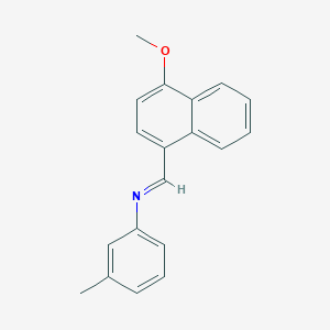 Benzenamine, N-(4-methoxy-1-naphthylmethylidene)-3-methyl-