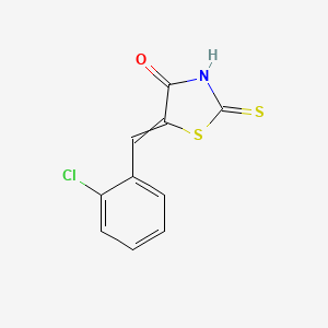 molecular formula C10H6ClNOS2 B15148054 5-[(2-Chlorophenyl)methylene]-2-thioxo-thiazolidin-4-one 