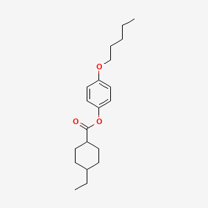 molecular formula C20H30O3 B15148057 Trans-4-(pentyloxy)phenyl 4-ethylcyclohexanecarboxylate 