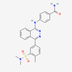 molecular formula C24H23N5O3S B15148088 4-({4-[3-(Dimethylsulfamoyl)-4-methylphenyl]phthalazin-1-yl}amino)benzamide 