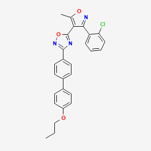 5-[3-(2-Chlorophenyl)-5-methyl-1,2-oxazol-4-yl]-3-(4'-propoxybiphenyl-4-yl)-1,2,4-oxadiazole