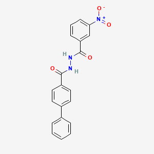 N'-[(3-nitrophenyl)carbonyl]biphenyl-4-carbohydrazide