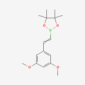 2-[(1E)-2-(3,5-Dimethoxyphenyl)ethenyl]-4,4,5,5-tetramethyl-1,3,2-dioxaborolane