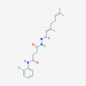 N-(2-chlorophenyl)-N'-(3,7-dimethylocta-2,6-dienylideneamino)butanediamide