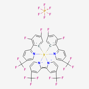 2-(2,4-difluorobenzene-6-id-1-yl)-5-(trifluoromethyl)pyridine;iridium;4-(trifluoromethyl)-2-[4-(trifluoromethyl)pyridin-1-id-2-ylidene]pyridin-1-ide;hexafluorophosphate