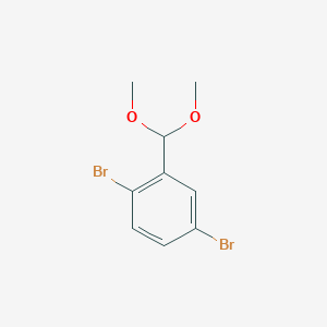 molecular formula C9H10Br2O2 B15148161 1,4-Dibromo-2-(dimethoxymethyl)benzene CAS No. 861928-15-6