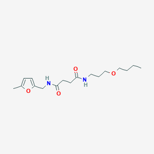 molecular formula C17H28N2O4 B15148188 N-(3-butoxypropyl)-N'-[(5-methylfuran-2-yl)methyl]butanediamide 