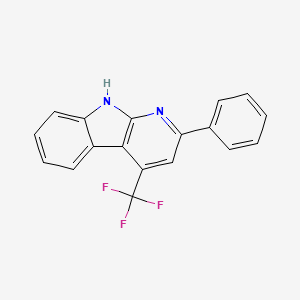 molecular formula C18H11F3N2 B15148191 2-phenyl-4-(trifluoromethyl)-9H-pyrido[2,3-b]indole 